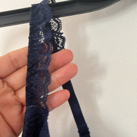 aerie American Eagle Lace Bralette Navy Blue 36C - Picture 5 of 16